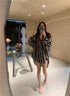 Long Sleeves Strip Collar Down Shirts